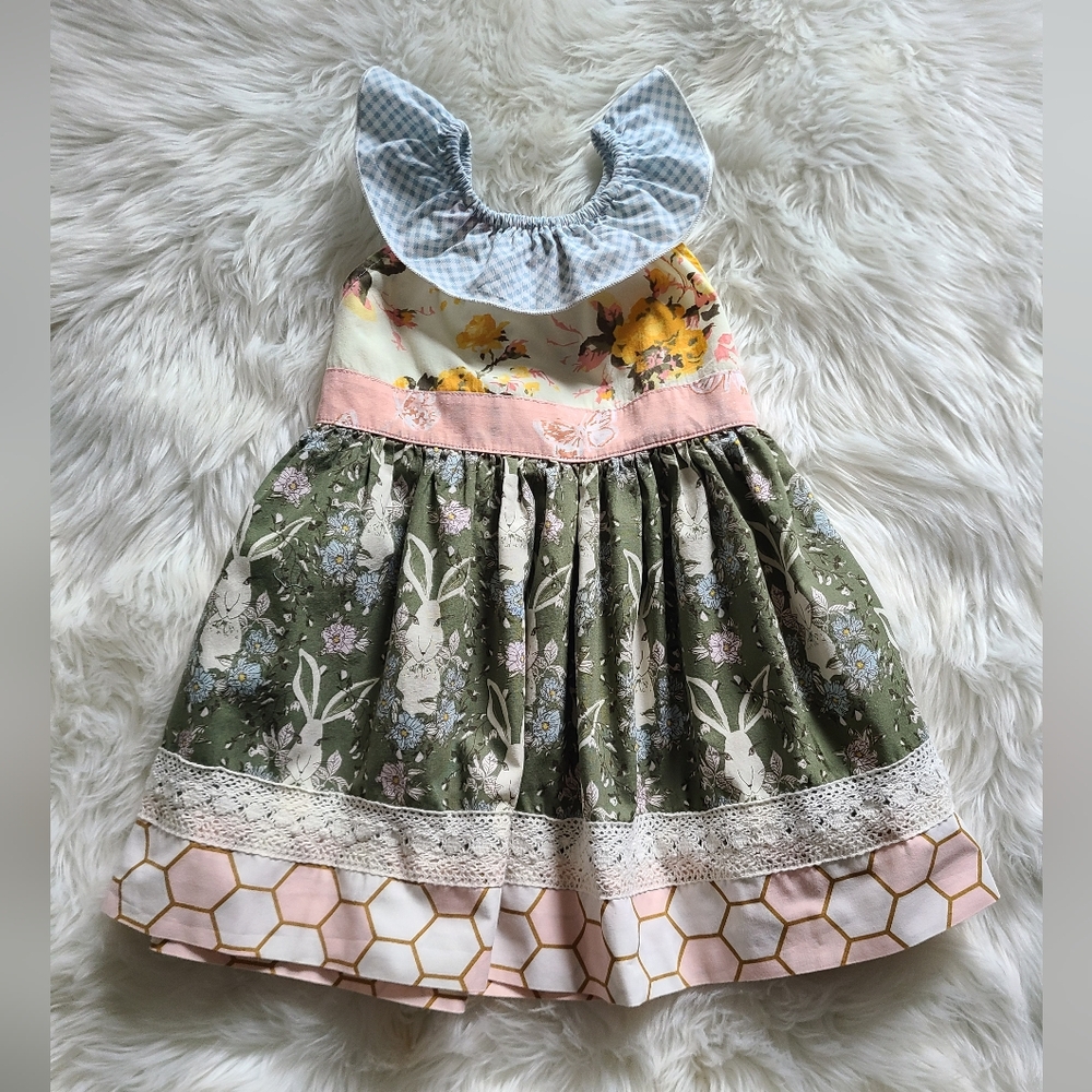 Matilda Jane Platinum Bunny Dress Sz 4